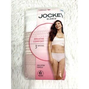 Jockey Elance Hipsters Underwear Women's 100% Cotton Pointelle Breathe 3 Pack